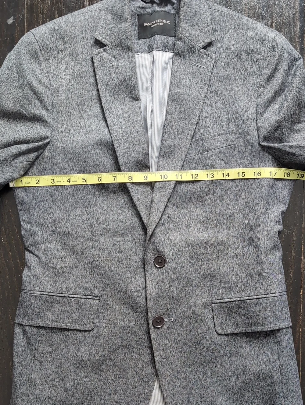 Banana Republic Men's Gray Blazer - 36 Short